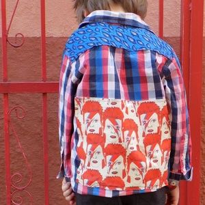 designer kids david bowie rocker plaid boho music